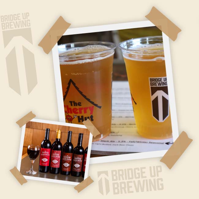 Door County Cherry Hut features beer and wine from Bridge Up Brewing taproom